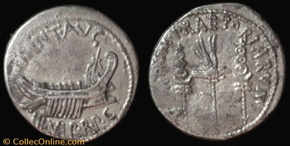 MARCUS ANTONIUS AR Denarius CHORTIVM PRAETORIARVM coin ancient b roman republicain imperial marcus antonius ar denarius chortivm praetoriarvm
