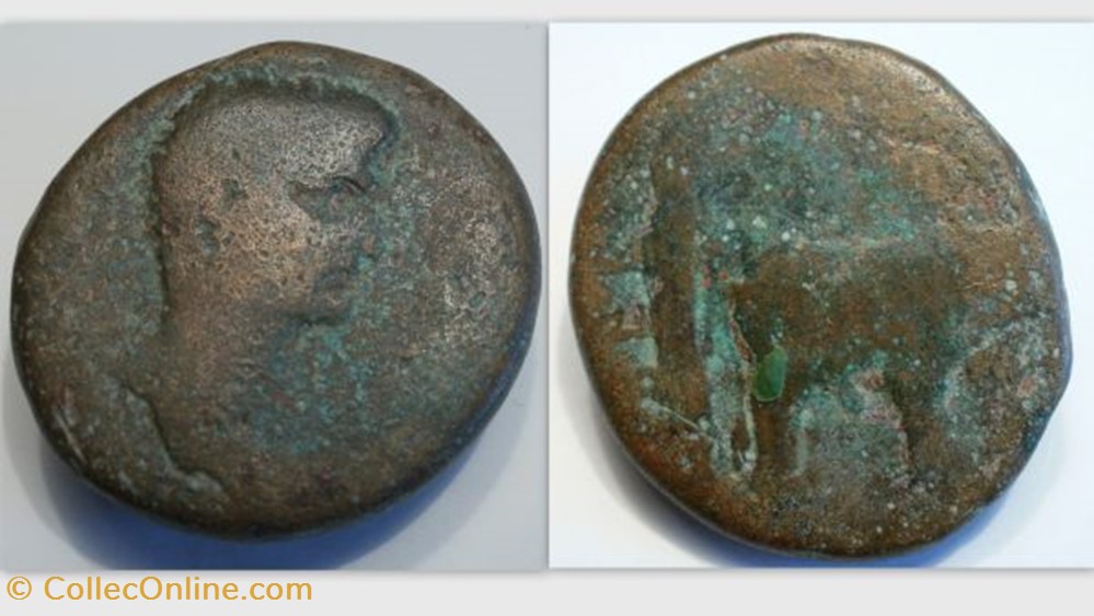 coin ancient to roman republicain imperial nerva ae 27mm bmc 82 founder plowing