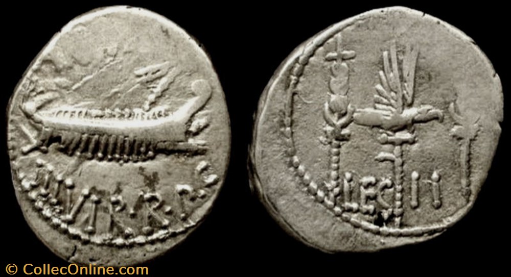 MARCUS ANTONIUS AR Denarius LEG II coin ancient b roman republicain imperial marcus antonius ar denarius leg ii