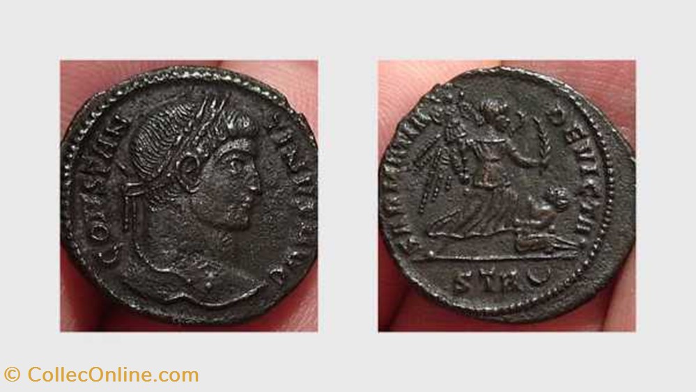 CONSTANTINE I AE Follis RIC VII 435v, SARMATIA DEVICTA coin ancient b to roman republicain imperial constantine i ae follis ric vii 435v sarmatia devicta