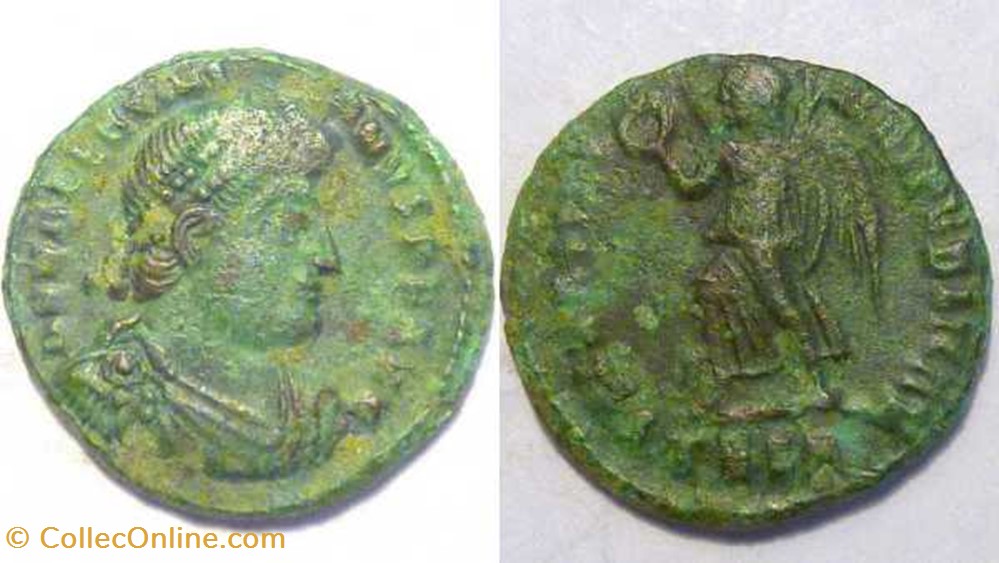 VALENTINIAN I AE3 RIC 18a, Victory coin ancient b roman republicain imperial valentinian i ae3 ric 18a victory