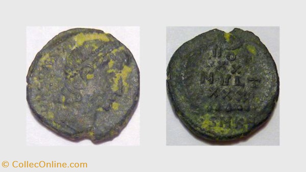 CONSTANS AE4 RIC VIII 48, Vota coin ancient b to roman republicain imperial constans ae4 ric viii 48 vota