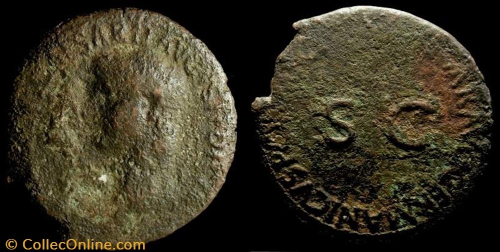 GERMANICUS AE As coin ancient b to roman republicain imperial germanicus ae as