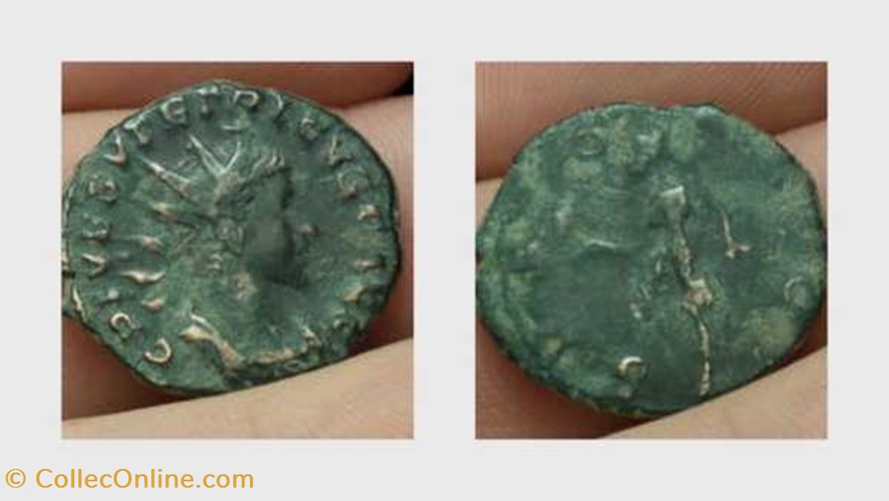 TETRICUS II Antoninianus RIC 270, Spes coin ancient b roman republicain imperial tetricus ii antoninianus ric 270 spes