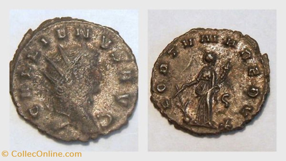 GALLIENUS Antoninianus, RIC 572k, Fortuna coin ancient b roman republicain imperial gallienus antoninianus ric 572k fortuna