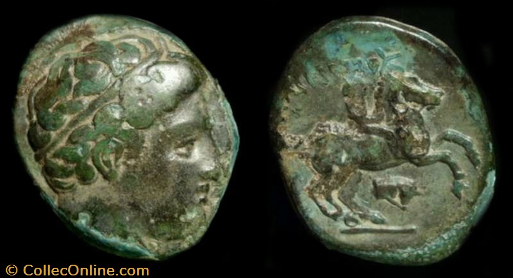 PHILIP II AE18 coin ancient b c to greek philip ii ae18