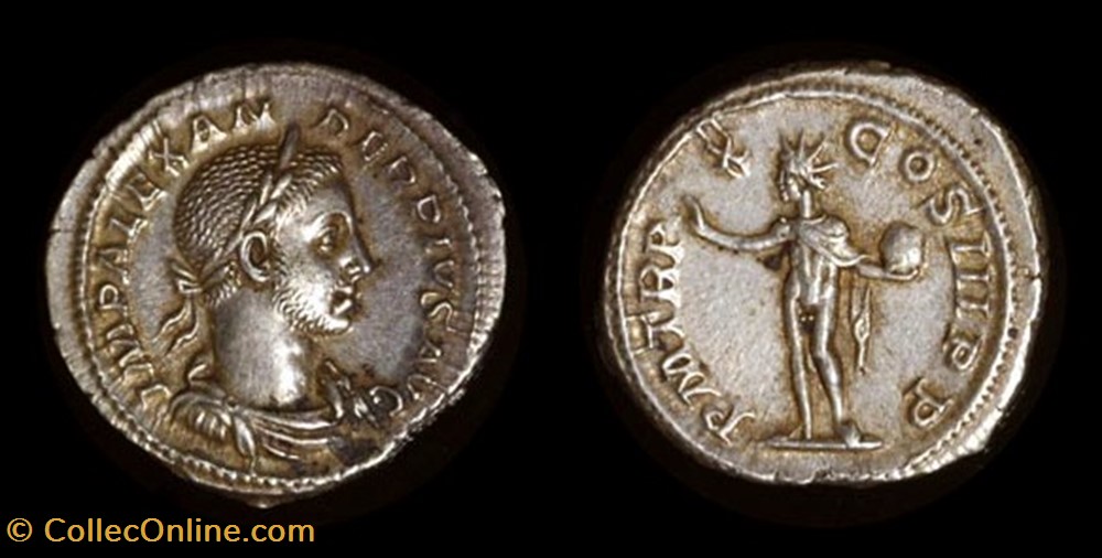 SEVERUS ALEXANDER Denarius, RIC IVii 109, Sol coin ancient b to roman republicain imperial severus alexander denarius ric ivii 109 sol