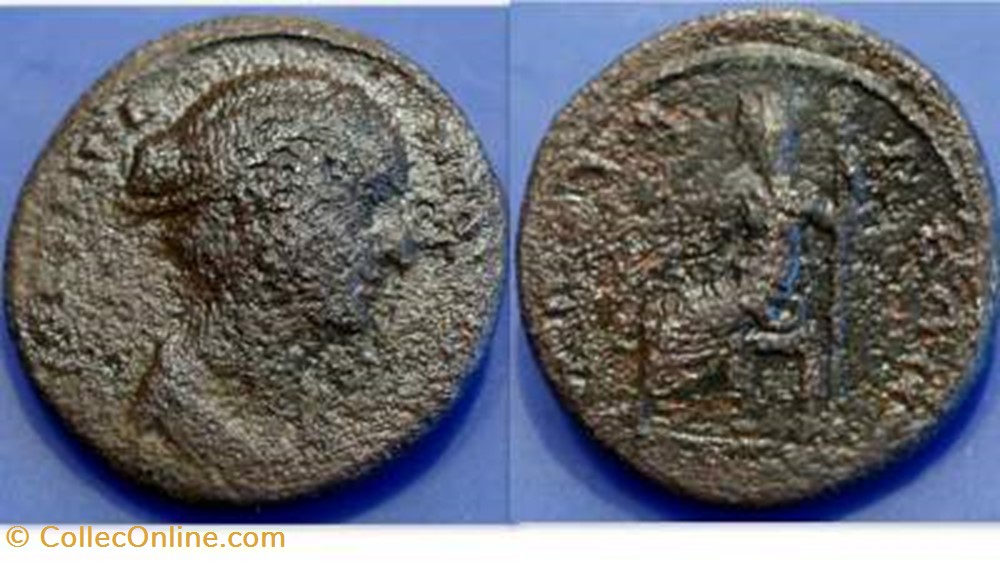 Faustina II AE26, Moushmov 2789, Demeter coin ancient b c to roman republicain imperial faustina ii ae26 moushmov 2789 demeter