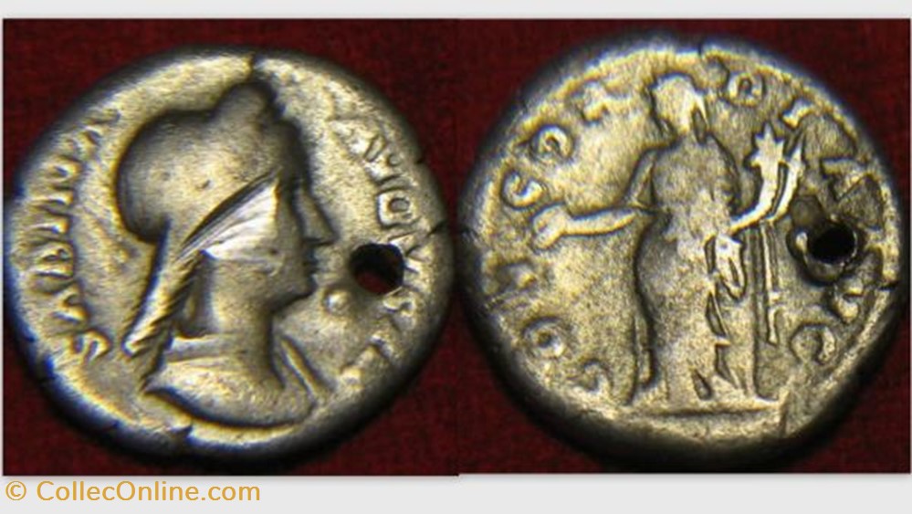 Sabina AR Denarius, RIC 390, Concordia coin ancient to roman republicain imperial sabina ar denarius ric 390 concordia