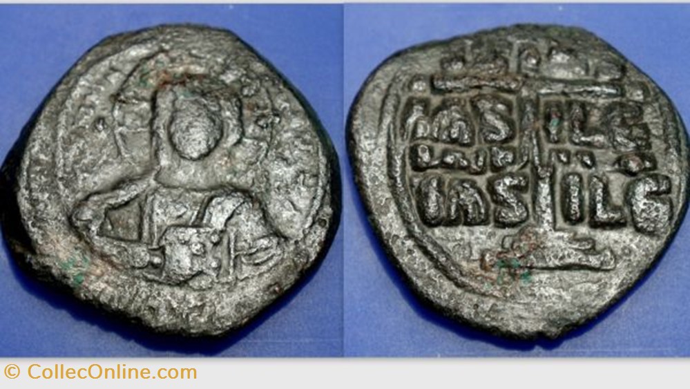 coin ancient to byzantine romanus iii class b follis sb 1823 cross