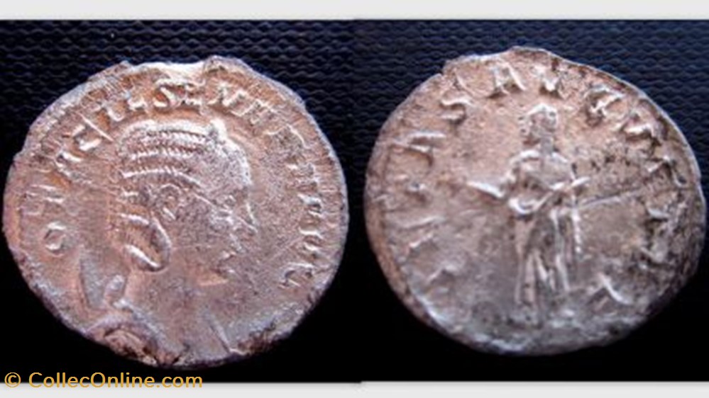 OTACILIA SEVERA Antoninianus RIC 130, Pietas coin ancient b roman republicain imperial otacilia severa antoninianus ric 130 pietas