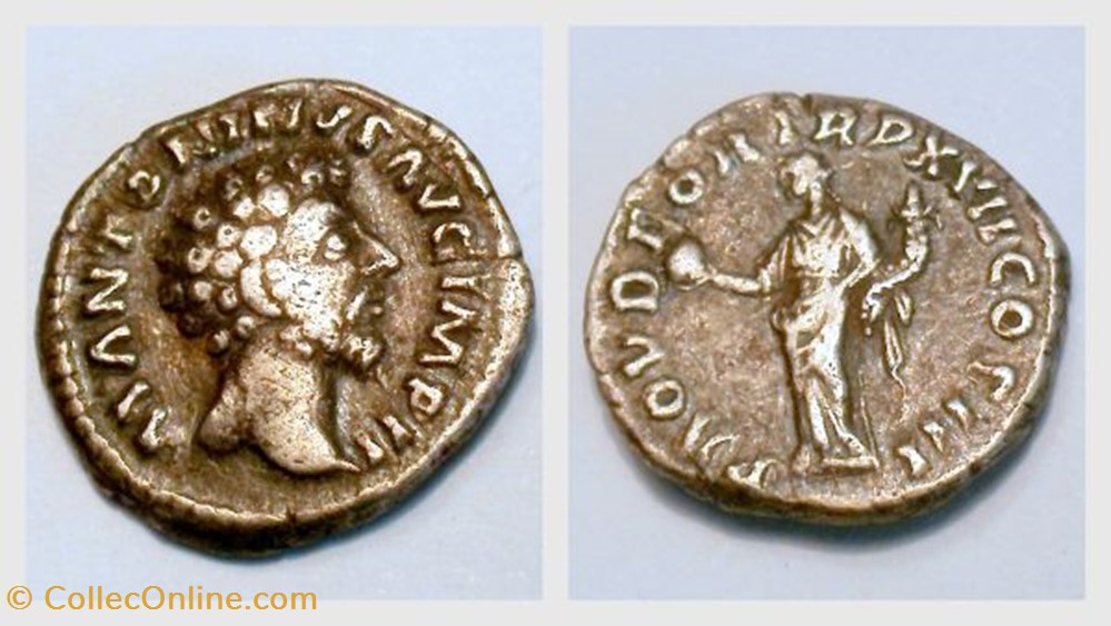 MARCUS AURELIUS Denarius RIC 70, Providentia coin ancient b to roman republicain imperial marcus aurelius denarius ric 70 providentia