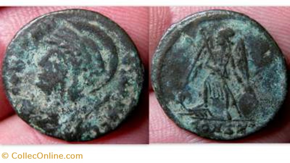 CONSTANTINOPOLIS COMMEMORATIVE AE3, RIC VII 86, Victory coin ancient b roman republicain imperial constantinopolis commemorative ae3 ric vii 86 victory
