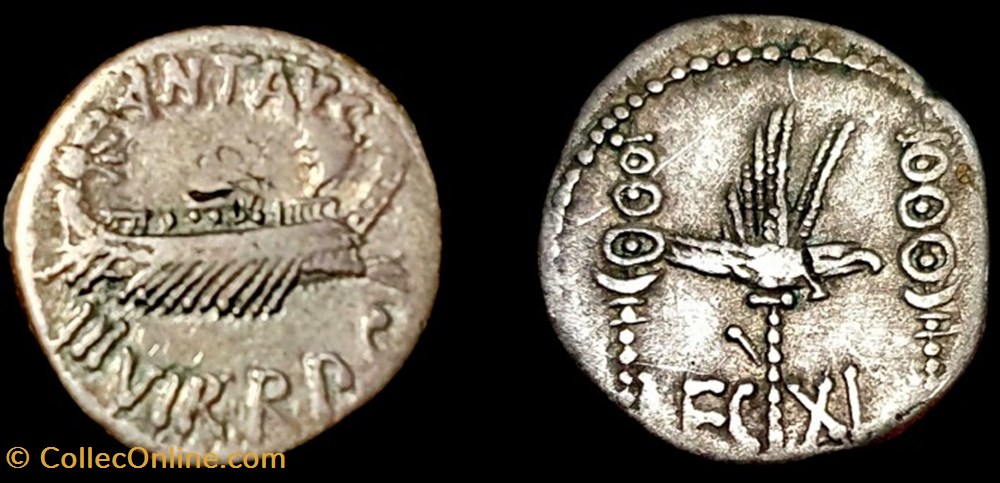 MARCUS ANTONIUS AR Denarius coins ancient romans imperial and republican marcus antonius ar denarius