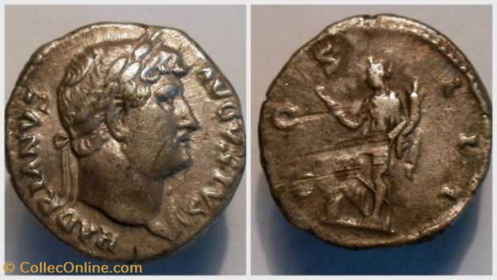 coin ancient to roman republicain imperial hadrian denarius ric 169 abundantia