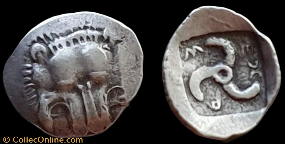 DYNASTS OF LYKIA, MITARAPATA, AR Diobol coin ancient c to greek dynasts of lykia mitarapata ar diobol