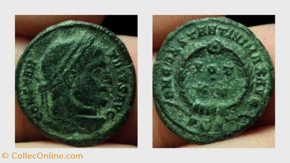 CONSTANTINE I AE3 Follis, RIC VII 233, VOTA coin ancient b to roman republicain imperial constantine i ae3 follis ric vii 233 vota