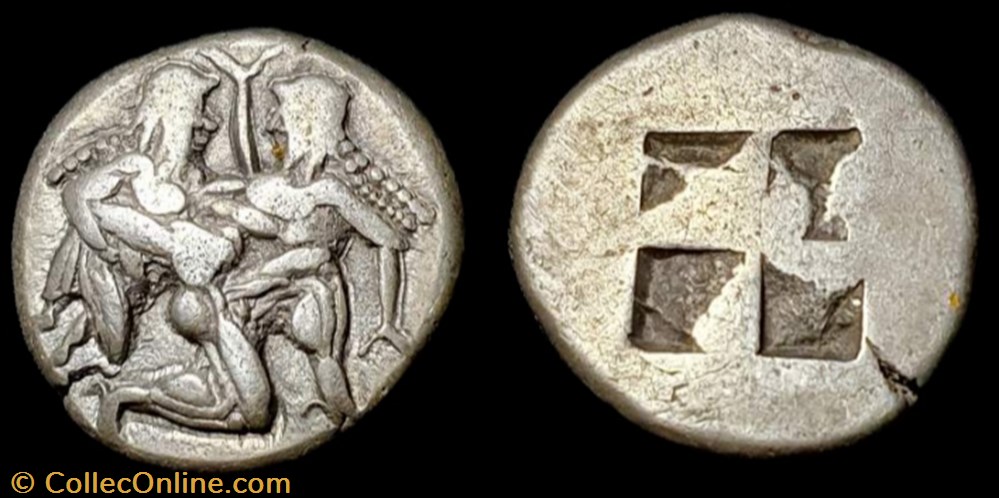 THASOS AR Stater coin ancient b c to greek thasos ar stater