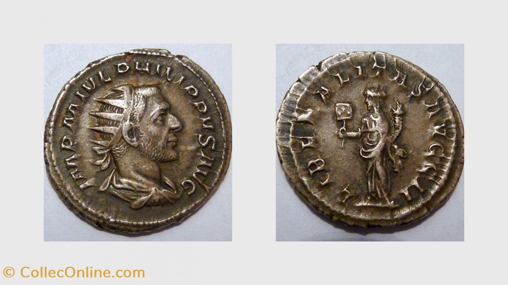 PHILIP I Antoninianus, RIC 38b, Liberalitas coin ancient roman republicain imperial philip i antoninianus ric 38b liberalitas
