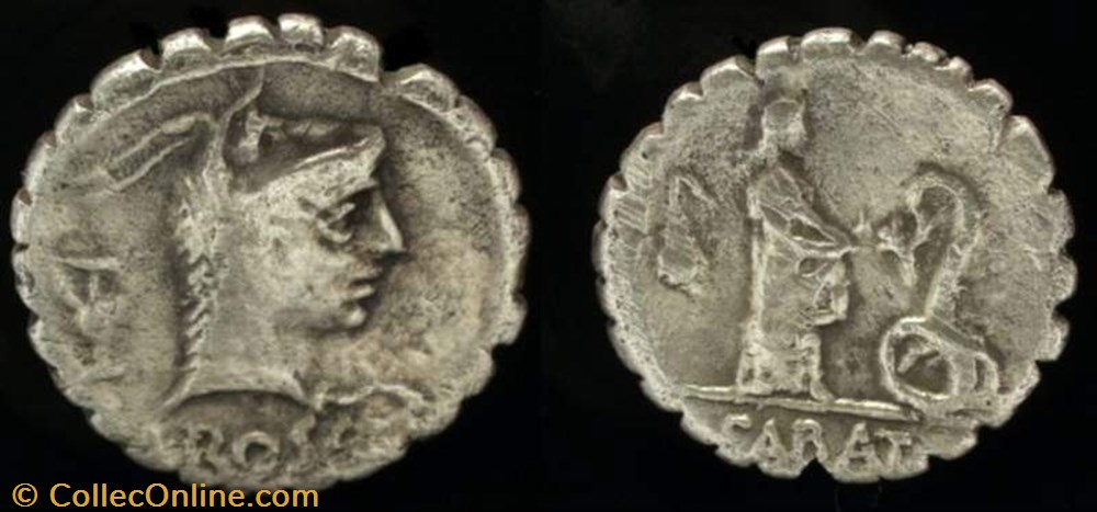 coin ancient to republicain imperial l roscius fabatus roman republic gens roscia ar serrate denarius