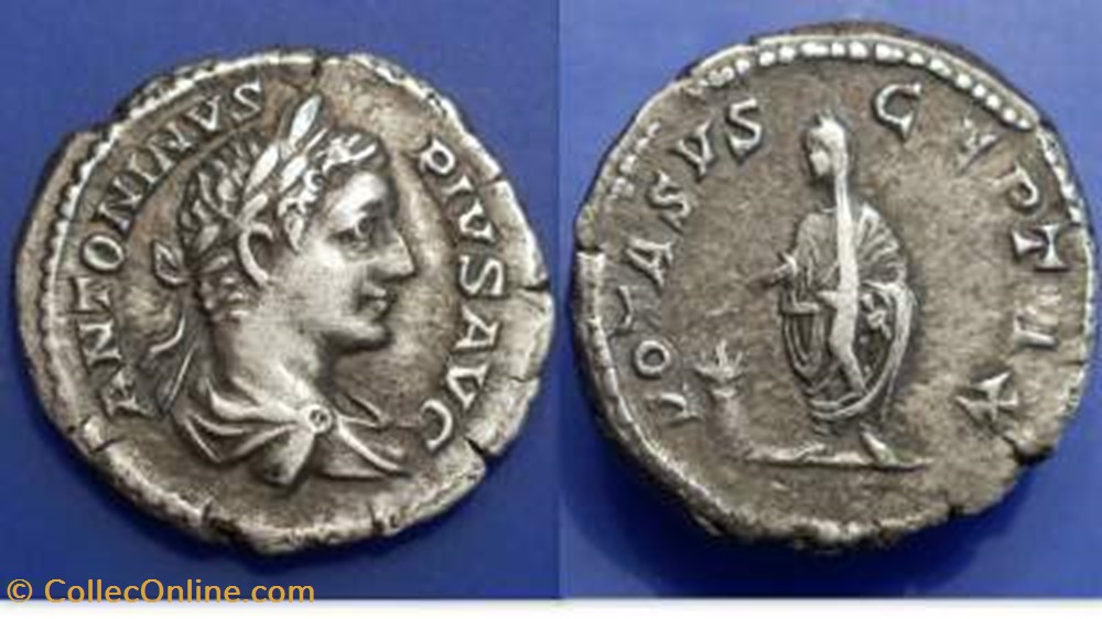 coin ancient b to roman republicain imperial caracalla ar denarius ric 179 vota