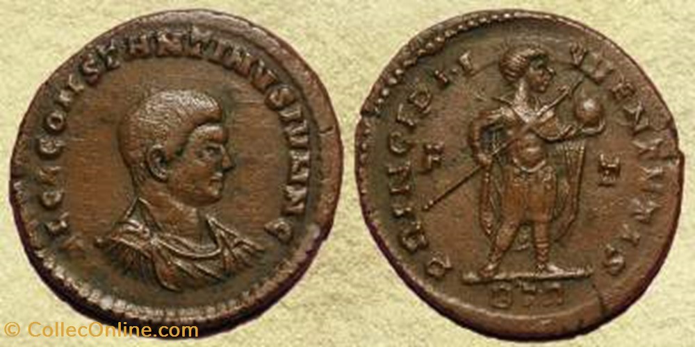 Constantine II AE3 Follis RIC VII 173, Prince coin ancient b to roman republicain imperial constantine ii ae3 follis ric vii 173 prince
