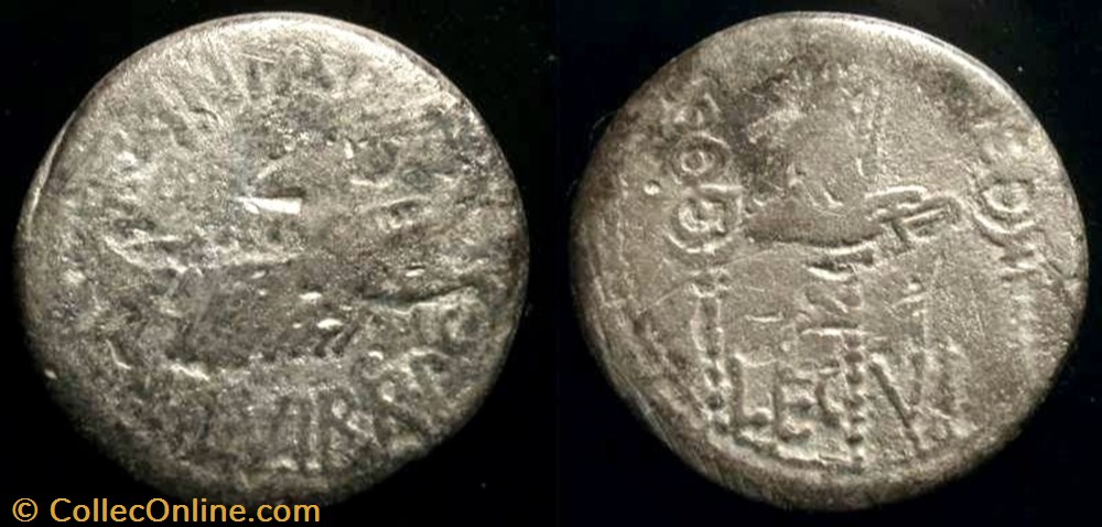 MARCUS ANTONIUS AR Denarius, LEG VI coin ancient b roman republicain imperial marcus antonius ar denarius leg vi
