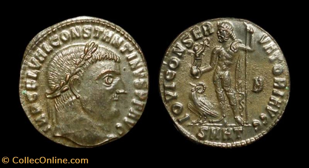 coin ancient b to roman republicain imperial constantine i ae follis