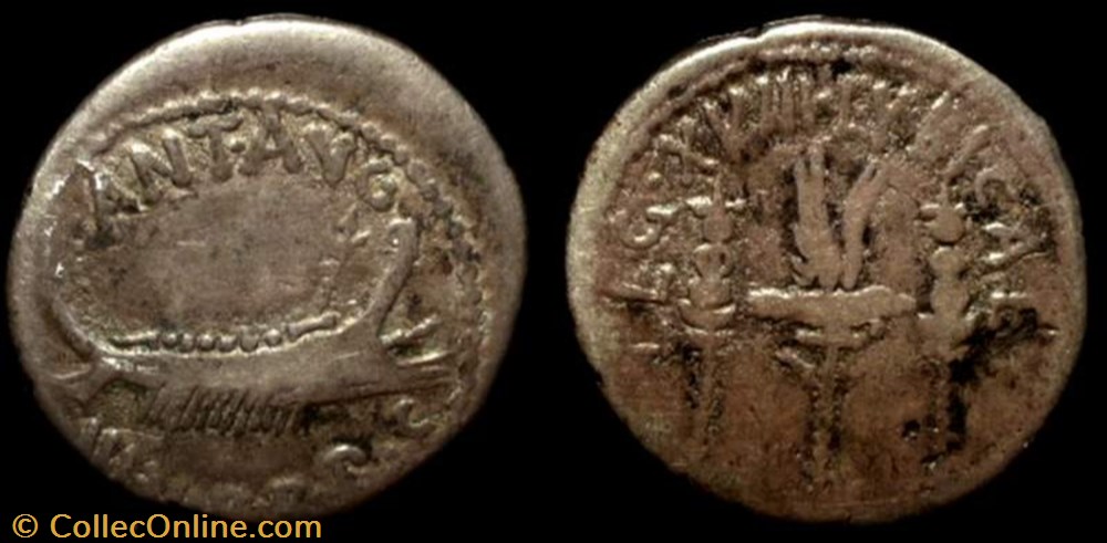 MARCUS ANTONIUS AR Denarius LEG XVIII LYBICAE coin ancient roman republicain imperial marcus antonius ar denarius leg xviii lybicae