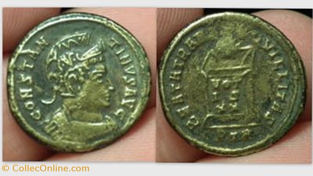 CONSTANTINE I AE3 Follis, RIC VII 303, BEATA TRANQVILLITAS coin ancient to roman republicain imperial constantine i ae3 follis ric vii 303 beata tranqvillitas
