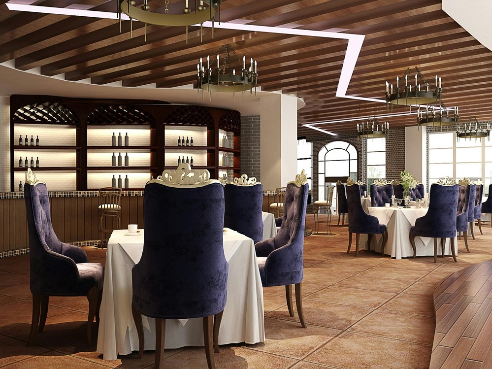 advertising items 3d rendering restaurant