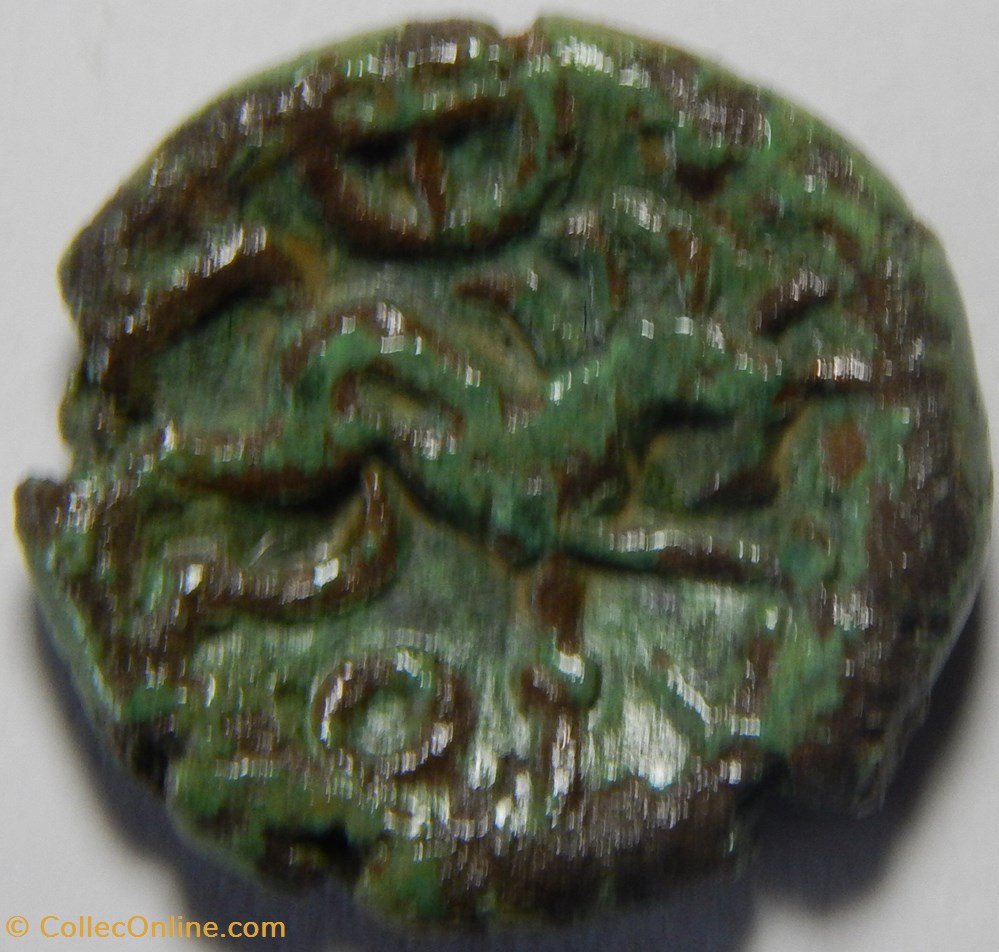 bronze hybride à la rouelle nervien monnaies antiques celtes bronze hybride a la rouelle nervien