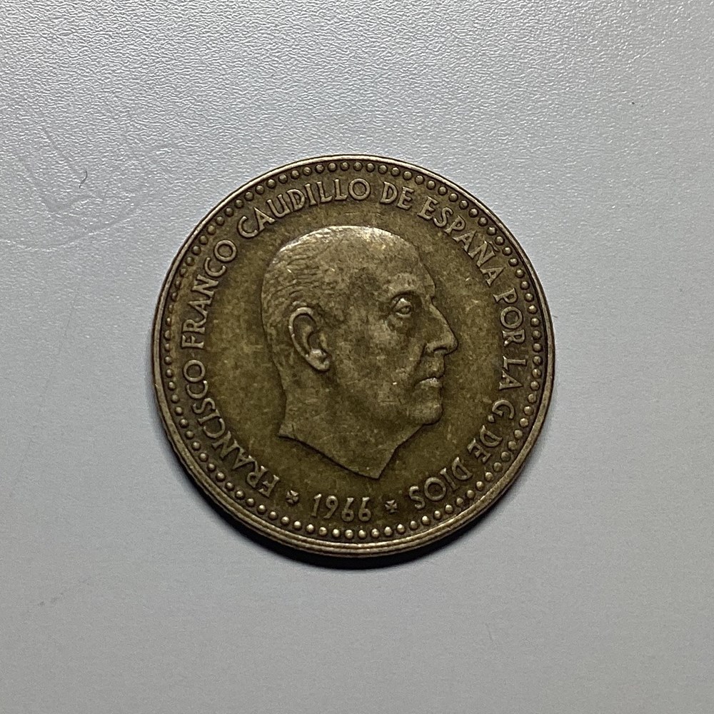 Spain 1966 (Franco Dictatorship) 2 moedas spain 1966 franco dictatorship