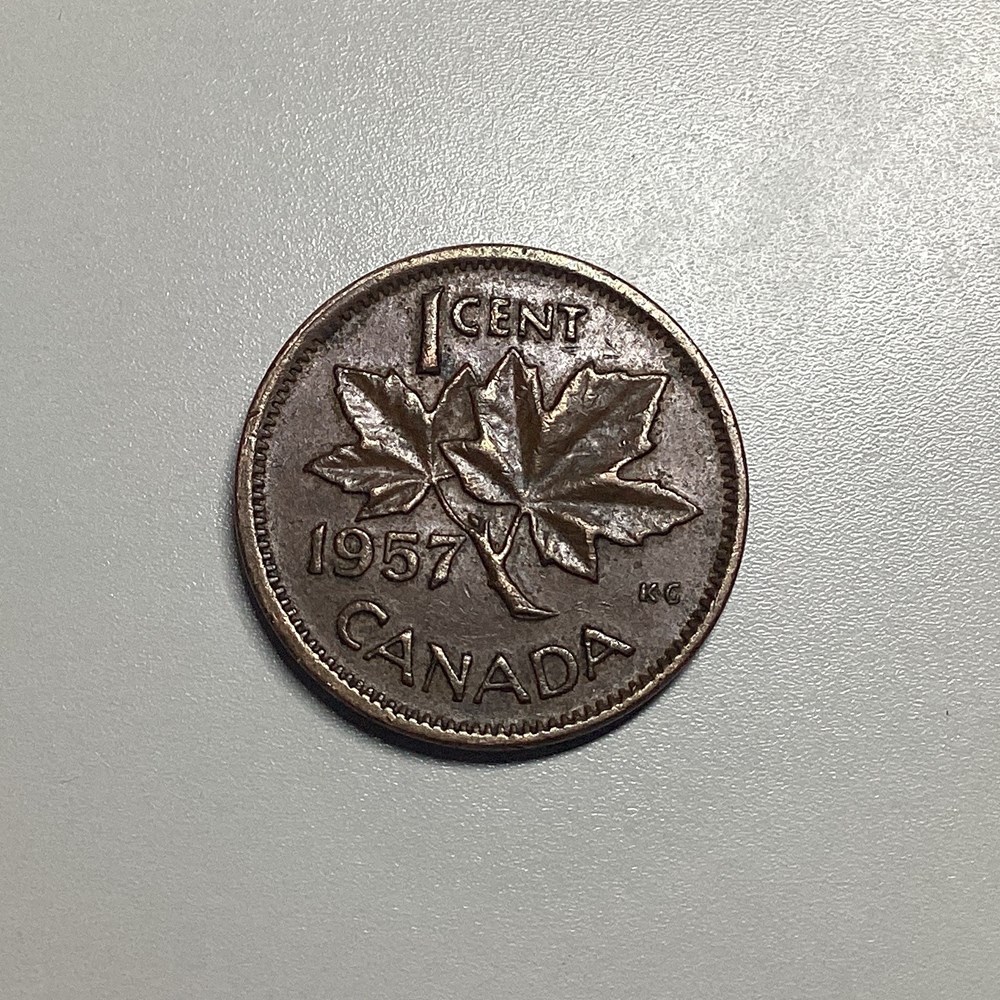 moedas canada 1957 monarchy
