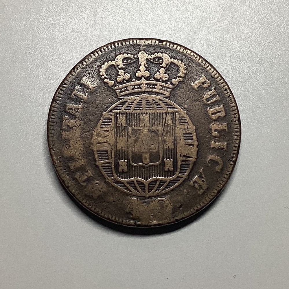 Portugal 1819 (Monarchy, uk of Portugal, Brazil, and the Algarves) moedas portugal 1819 monarchy uk of portugal brazil and the algarves