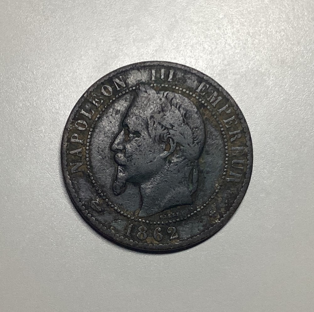 France 1862 (Monarchy, 2nd Empire) 2 moedas france 1862 monarchy 2nd empire
