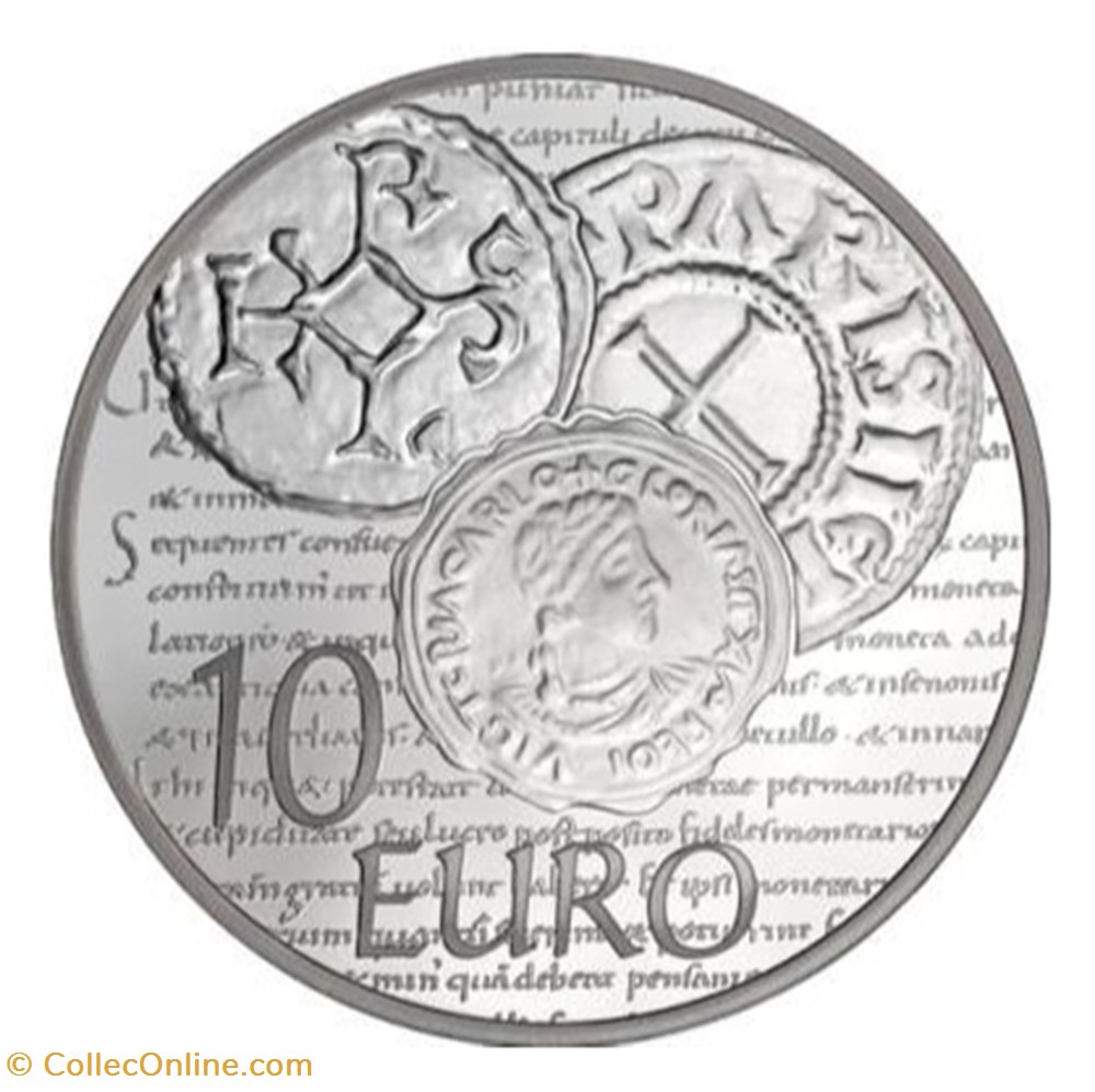 monnaie france 10 euros denier charles le chauve