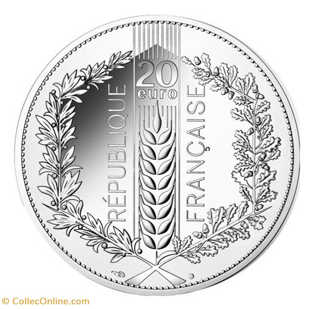 monnaie a france 20 euros chene
