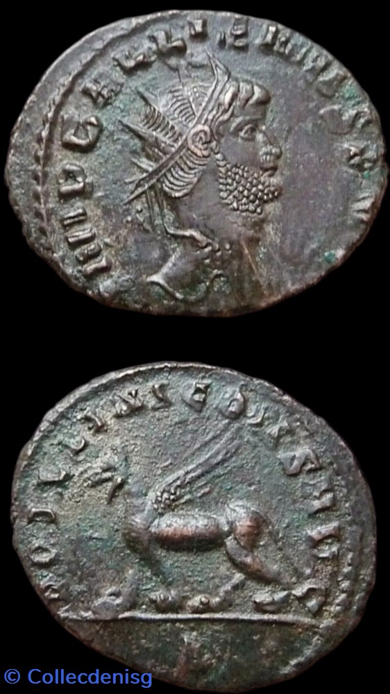 Antoninien de Gallien monnaie antique av jc ap romaine republicaine imperiale antoninien de gallien
