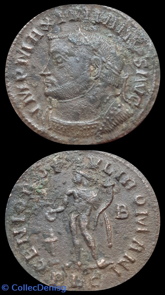 Follis Maximien Hercule atelier de Lyon. RIC 113b monnaie antique av jc ap follis maximien hercule atelier de lyon ric 113b