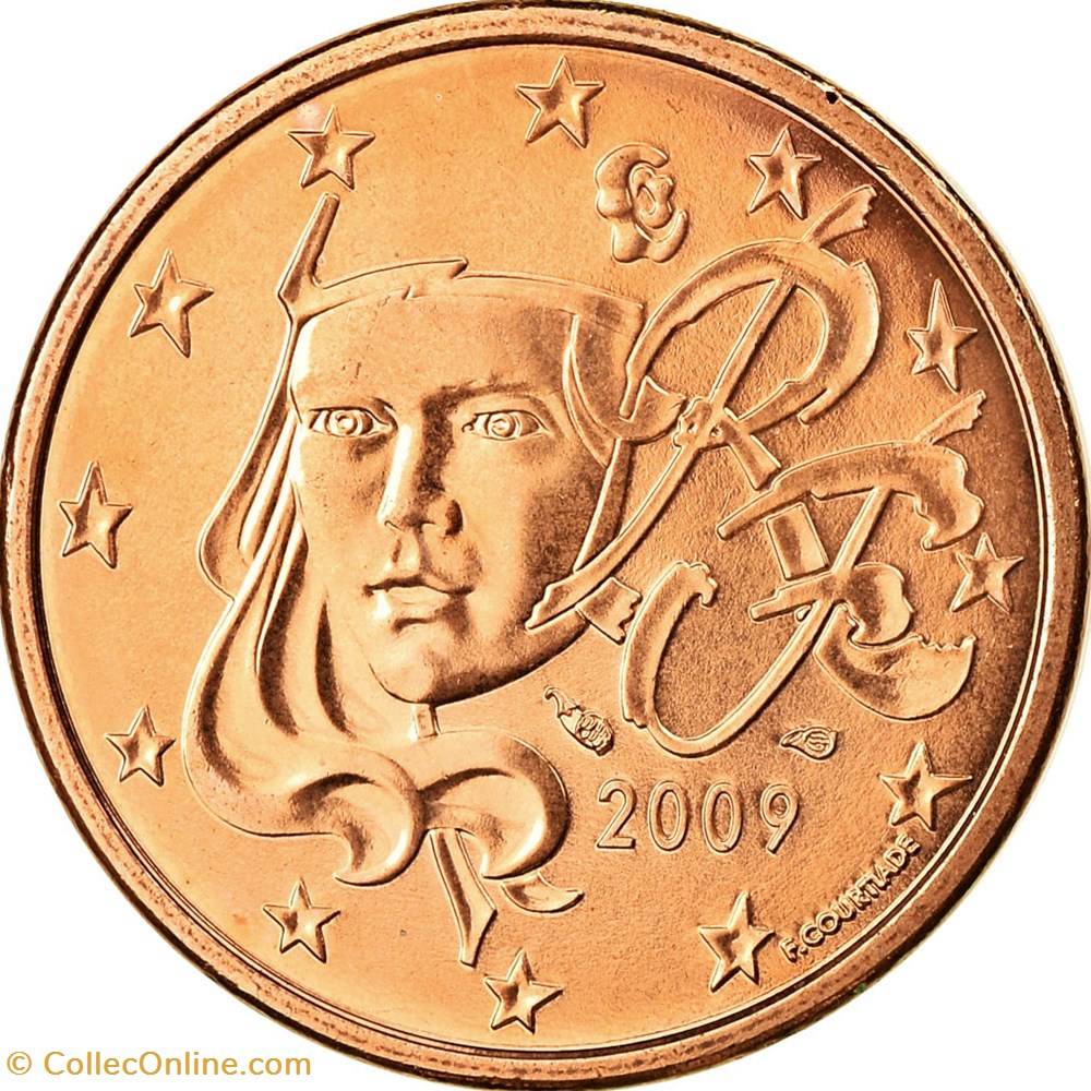 monnaies euros 2009 5 cent france