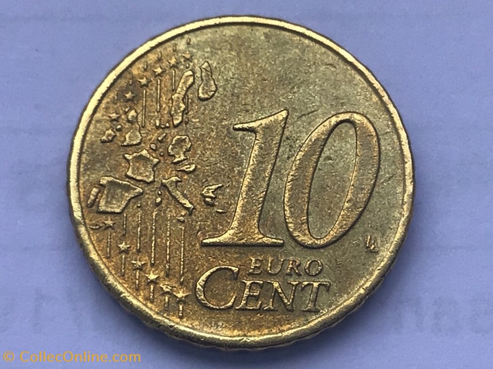 monnaies euros 2002 10 cent irlande