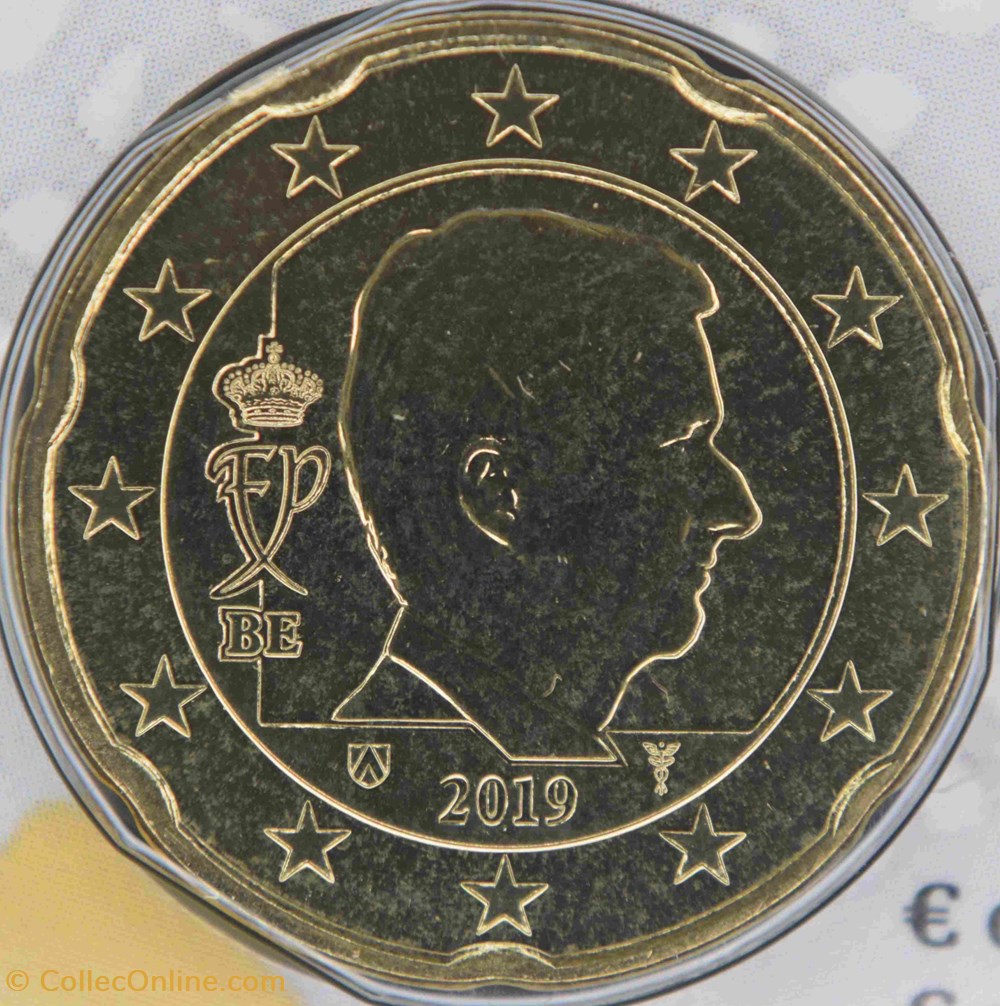 monnaies euros a 2019 20 cents belgique