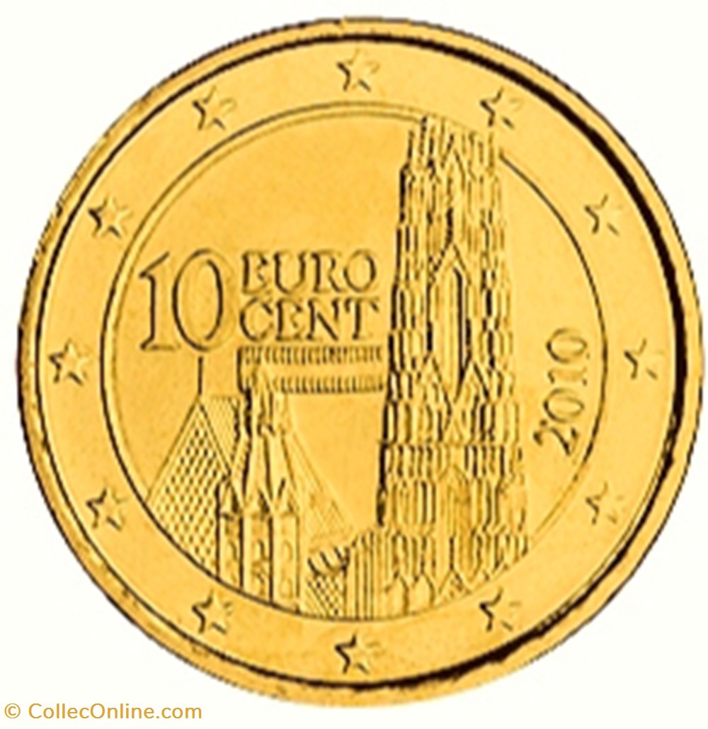monnaies euros 2010 10 cent autriche