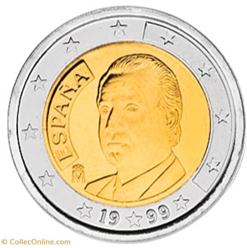 monnaies belgique 1999 2 euros espagne