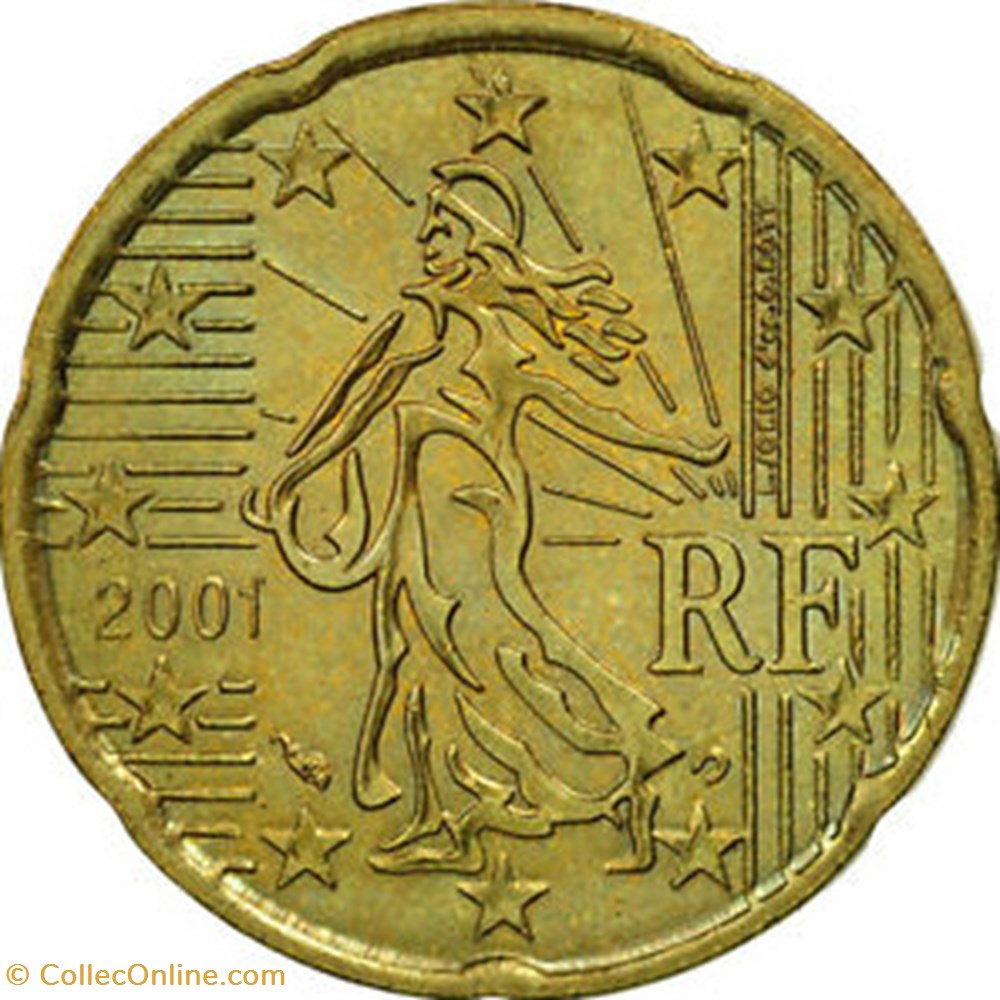 monnaies euros 2001 20 cent france