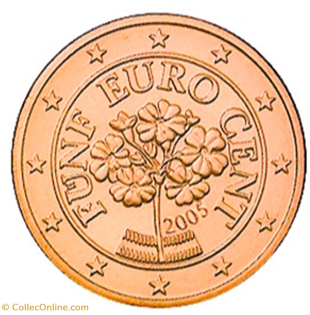 2005- 5 cent - Autriche monnaies euros 2005 5 cent autriche