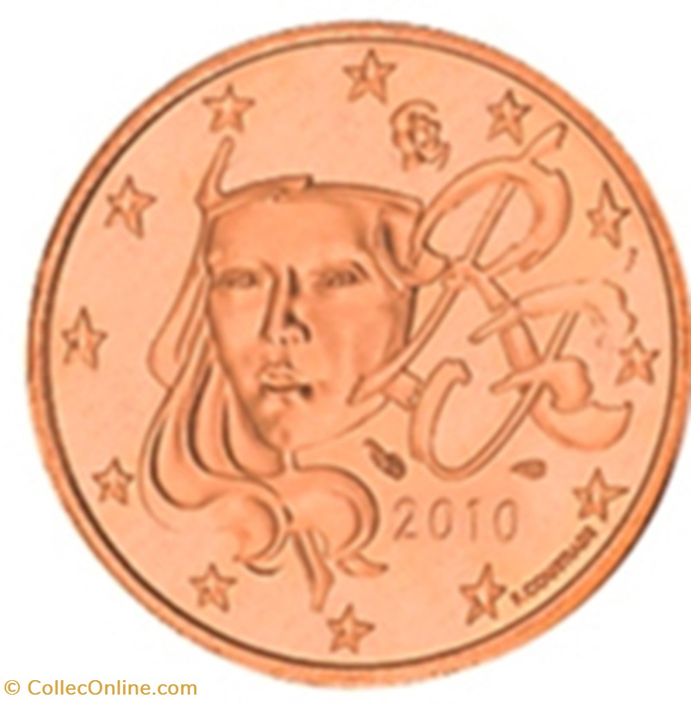 2010 - 1 cent - France monnaies euros 2010 1 cent france