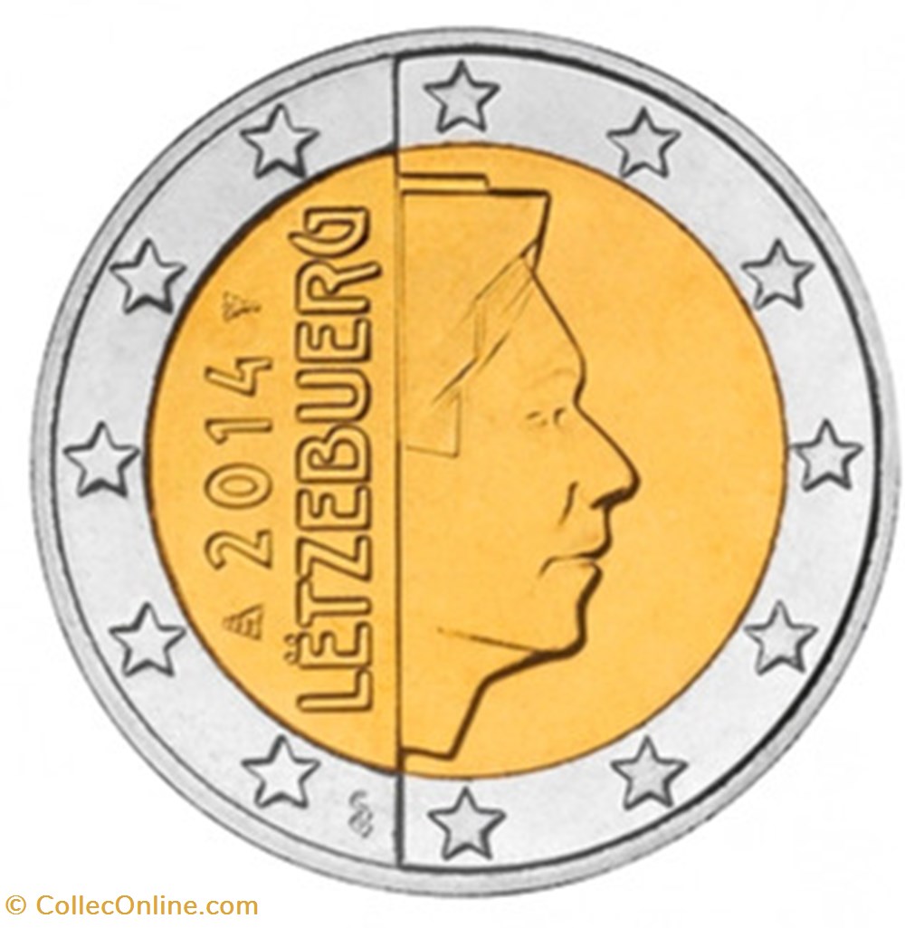 2014 - Luxembourg - 2 euros - monnaies a 2014 luxembourg 2 euros