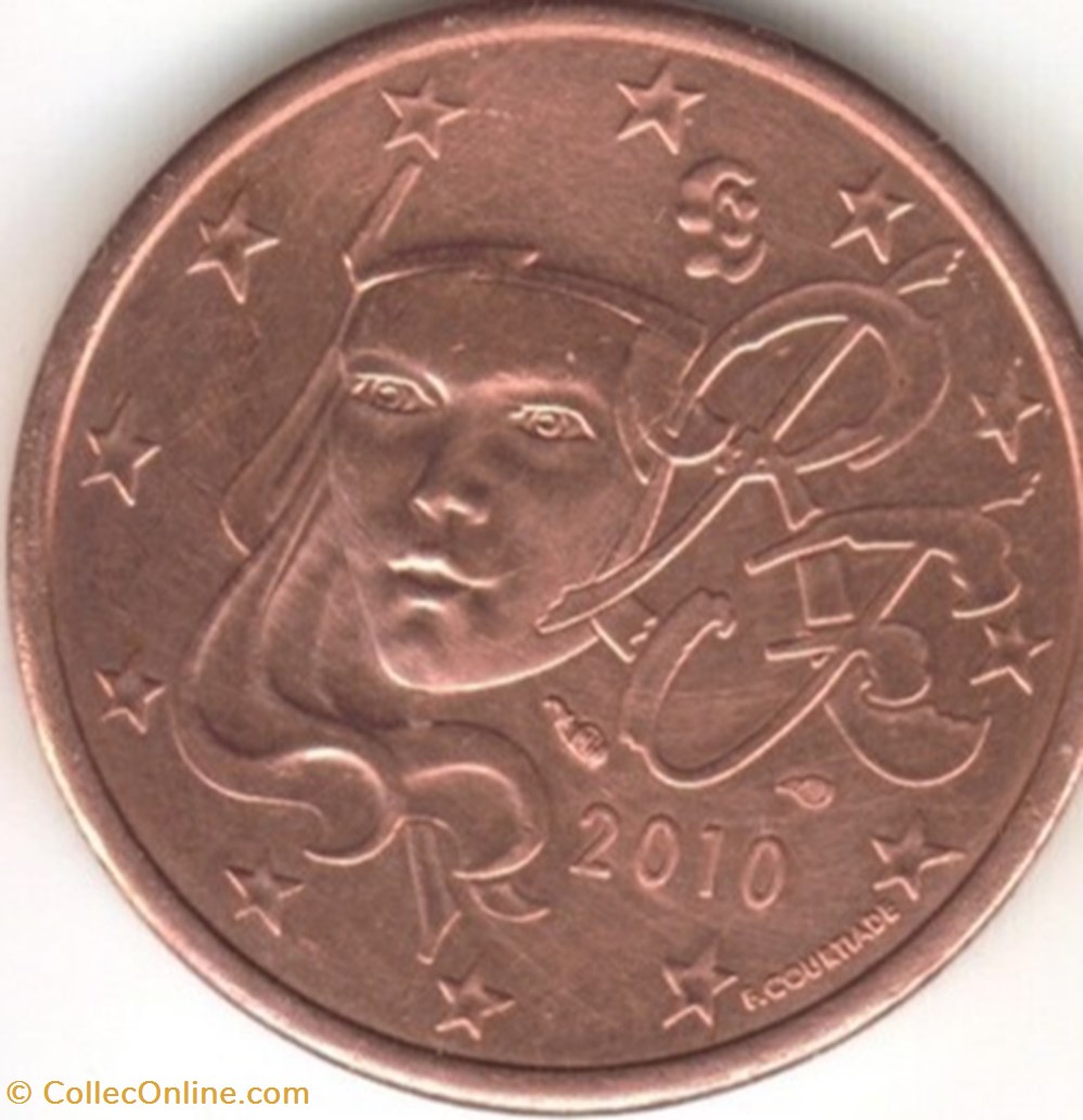 monnaies euros 2010 5 cent france